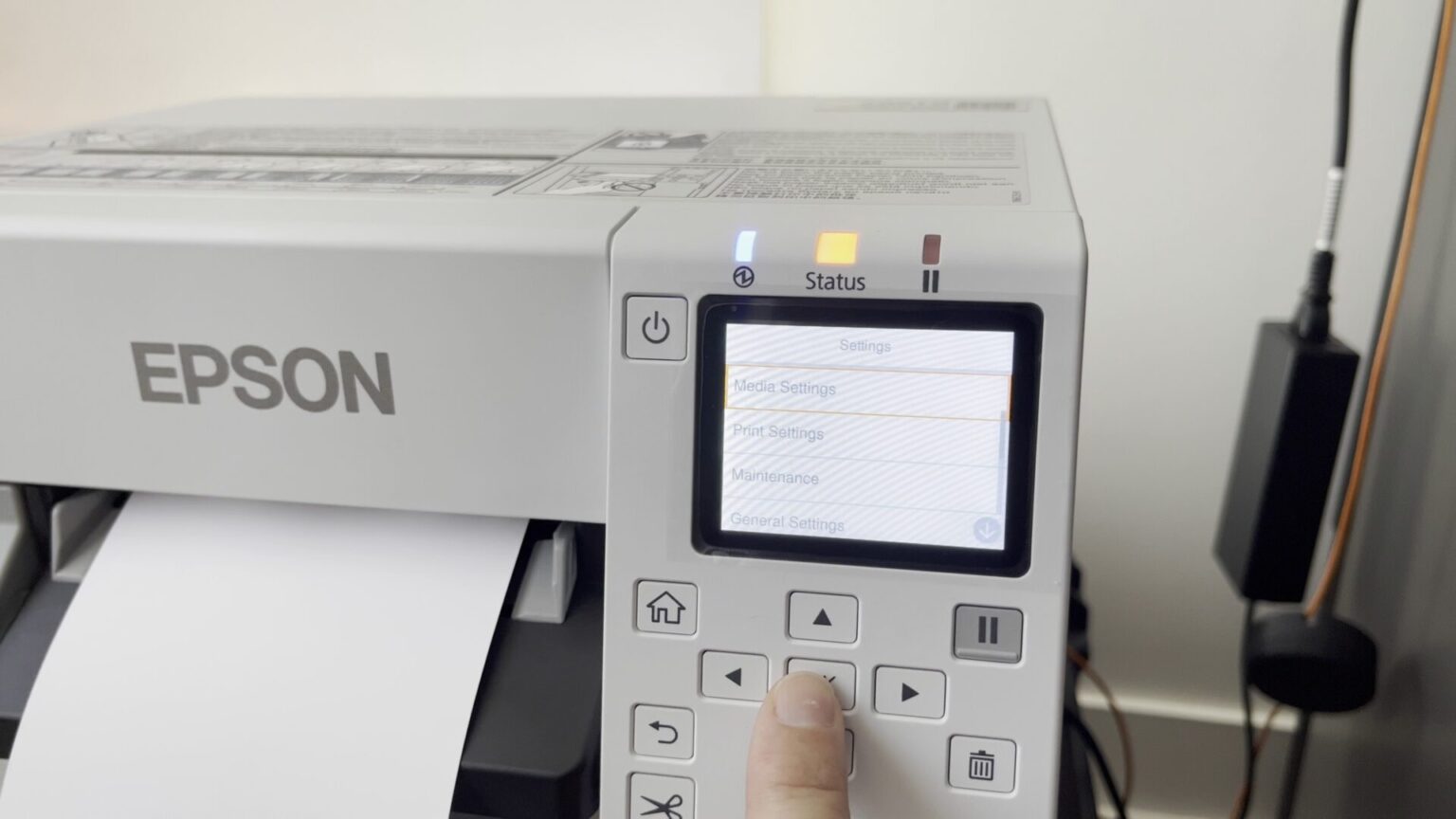 4 - Checking settings in the printer interface - BadgeIt!